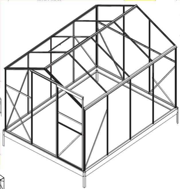 เครื่องมือทำสวน 5 ซม. Spire Garden กรอบอลูมิเนียม Solar Green House 2