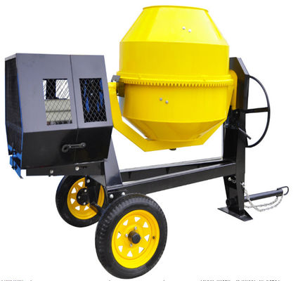 เครื่องผสมคอนกรีตไฟฟ้าขนาดกลาง 6.5HP สีเหลืองกึ่งแห้ง