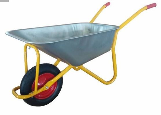 ใบรับรอง CE เครื่องมือทำสวน 0.6mm 5 Cuft Steel Wheel Barrow