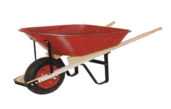 ใบรับรอง CE เครื่องมือทำสวน 0.6mm 5 Cuft Steel Wheel Barrow