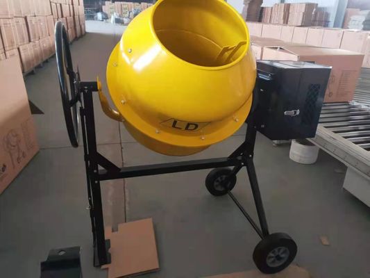 เครื่องผสมคอนกรีตมินิไฟฟ้าสองล้อ 250L พร้อมเฟืองแหวนเหล็กหล่อ