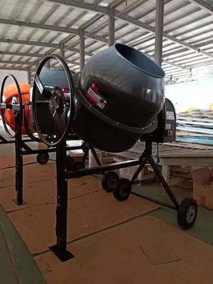 เครื่องผสมคอนกรีตขนาดเล็ก 160L เครื่องผสมปูนซีเมนต์สีเหลือง