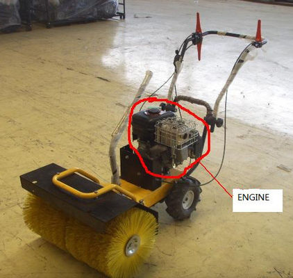 6.5HP Snow Power Brush Sweeper เดินหลัง Recoil Starter ความยืดหยุ่นสูง