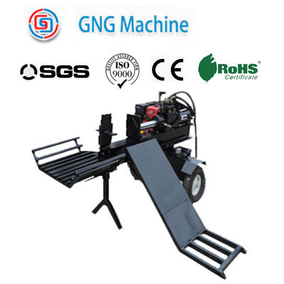 เครื่องย่อยไม้น้ำมันเบนซิน 9HP เครื่องแยกท่อนซุงให้อาหารอัตโนมัติ